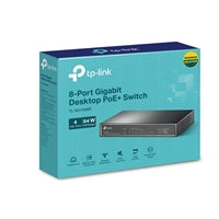 TP-Link TL-SG1008P 8-Port Metal Gigabit PoE+ Switch 64W Desktop TP-Link TL-SG1008P 8-Port Metal Gigabit PoE+ Switch 64W Desktop